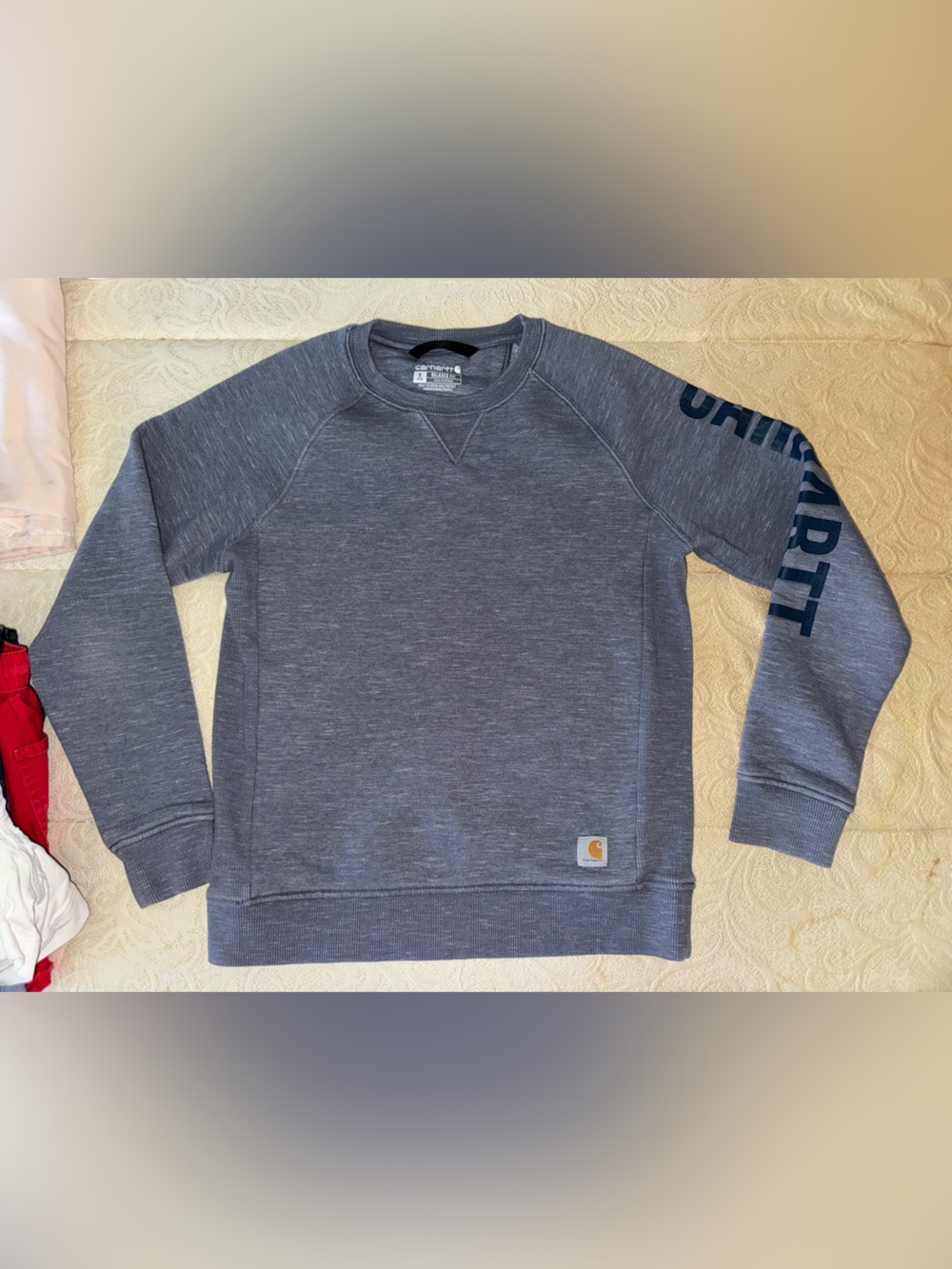 Carhartt womens Heather Gray Crewneck Sweatshirt